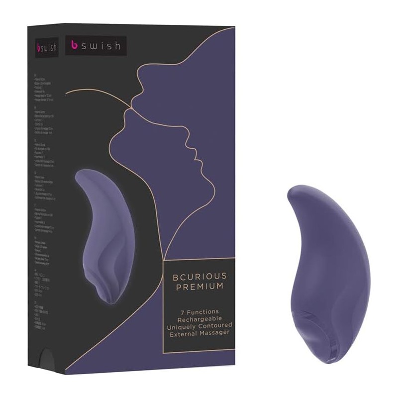 Vibromasseur Bcurious Premium Lila - Design Ergonomique et Résistant à l'Eau