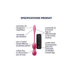 Eros Temptation|Satisfyer Love Birds 2 - Boules Kegel Vibrantes avec Application|Satisfyer