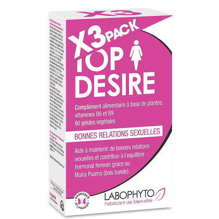 Eros Temptation|TopDesire Pack 3 Mois – Aphrodisiaque Naturel Femme | Augmente la Libido|Packs Économiques – Plus de plaisir, moins cher | ErosTemptation