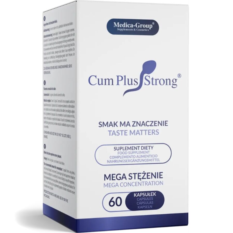Cum Plus Strong cápsulas naturales para aumentar volumen semen y mejorar potencia e intensidad de la eyaculación